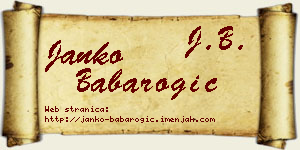 Janko Babarogić vizit kartica